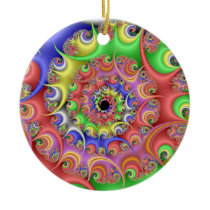 Easter Egg Spiral Fractal Christmas Tree Ornaments