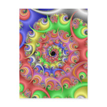 Easter Egg Spiral Fractal Postcards
