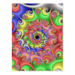 Easter Egg Spiral Fractal Postcards