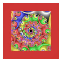 Easter Egg Spiral Fractal Poster