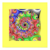 Easter Egg Spiral Fractal Poster
