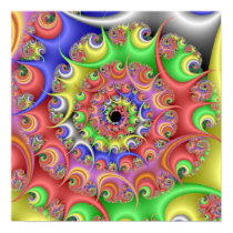 Easter Egg Spiral Fractal Print