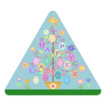 Easter Egg Tree Triangle Decoration Sticker