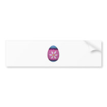 Easter Egg with Painted Flower Pattern bumper stickers