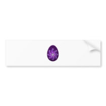 Easter Egg with Painted Flower Pattern bumper stickers