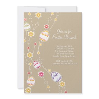 Easter Eggs Easter Brunch Dinner Party Invitation invitation