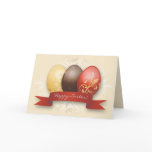 Easter Eggs Gold Decorated - Yellow Cards