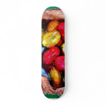 Easter Eggs In Coconut Skate Board Deck
