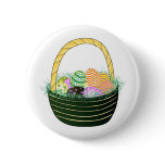 Easter Eggs in Decorative Basket buttons