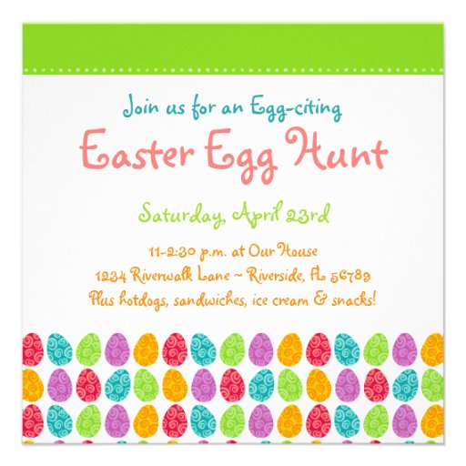 EASTER Eggs Invitations