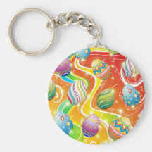 Easter Eggs Ornamental Design Key Chains