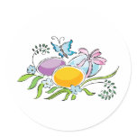 Easter Eggs Round Stickers