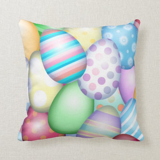 Easter Eggs Throw Pillow Zazzle