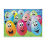 Easter Eggs with Faces Post Card