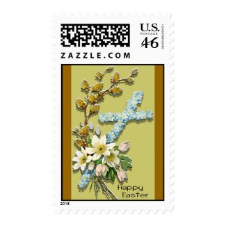 Easter Flower Cross Postage stamp