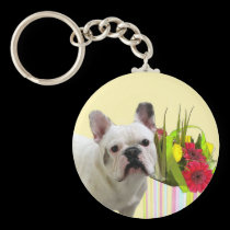 Easter French Bulldog keychain keychains