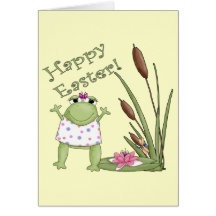 Easter Frog T shirts and Easter Gifts Greeting Cards