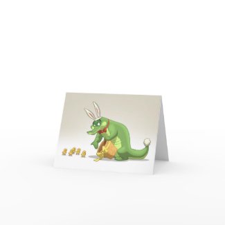 Easter Gator Note Card card