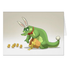Easter Gator Note Card