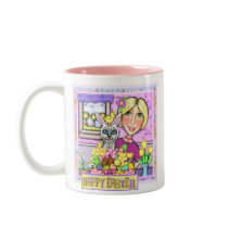 Easter Gift Basket & Lady Coffee Mug
