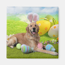 Easter - Golden Retriever - Frank Magnets