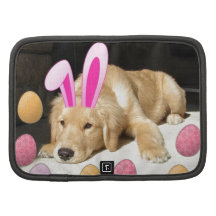 Easter Golden Retriever Puppy Folio Planner