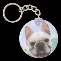 Easter Greetings French Bulldog Keychain keychains