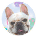 Easter Greetings French Bulldog stickers by ritmoboxer Easter Greetings French Bulldog stickers