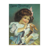 Easter Greetings Girl Baby Bunny Naughty Post Cards