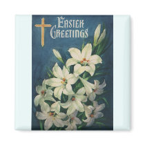 Easter Greetings magnets by YesterdayCafe Easter Greetings magnets