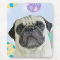 Easter Greetings pug mousepads