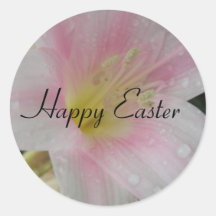 Easter Greetings Round Sticker