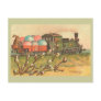 Easter Greetings With Egg Train Post Cards