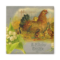 Easter Hen And Chicks magnets by angelandspot Easter Hen And Chicks magnets