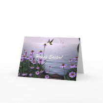 Easter Hummingbird Flowers Card by mickeyelvis128 Easter Hummingbird Flowers Card