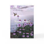 Easter Hummingbird Flowers Card