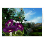 Easter Hummingbird Flowers Card