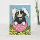 Easter Kitty Greeting Card - Created from an original painting © 2009 Lisa Marie Robinson.
