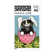 Easter Kitty (medium) Postage stamp