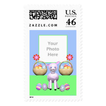Easter Lamb and Eggs (photo frame) Stamp