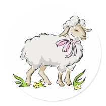 Easter Lamb stickers by funnyholidaytshirts Easter Lamb stickers