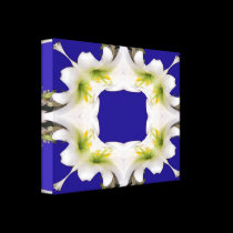 Easter Lilies "Warp" Wrapped Canvas canvas prints