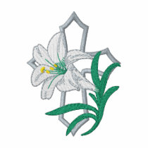 Easter Lily and Cross embroidered shirts by ZazzleEmbroidery Easter Lily and Cross embroidered shirts