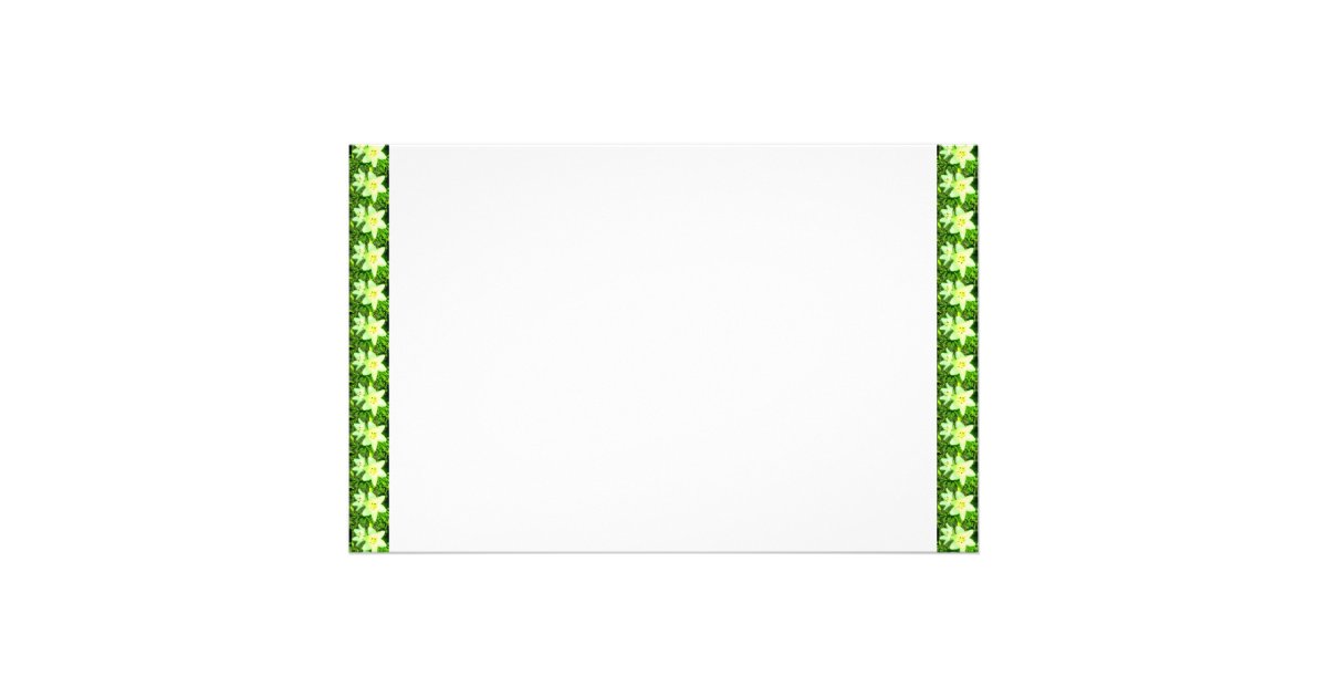Easter Lily Border White Background Stationery Zazzle
