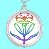"Easter Lily of Purity" Sterling Silver Necklace by Artists4God "Easter Lily of Purity" Sterling Silver Necklace
