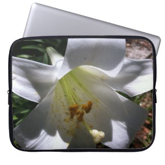 Easter Lily Shadow Laptop Sleeve