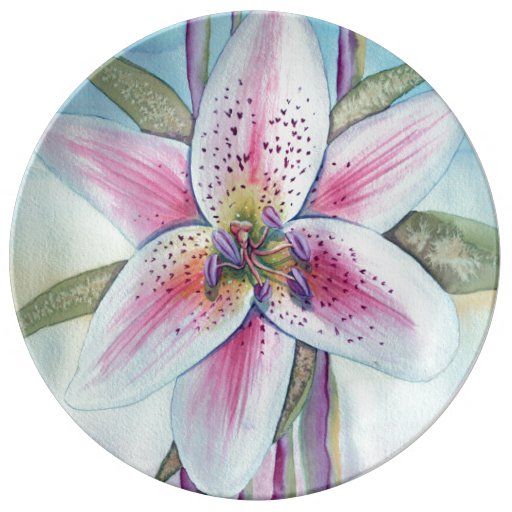 Easter Lily Watercolor Dinner Plate Zazzle