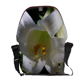 Easter Lily White Courier Bag