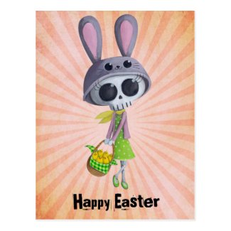 Easter Little Miss Death Post Cards