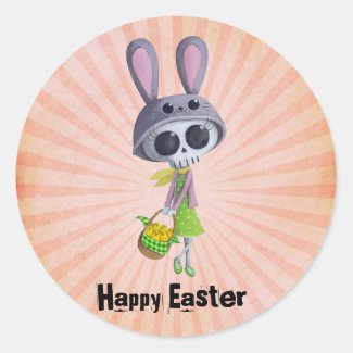 Easter Little Miss Death Stickers